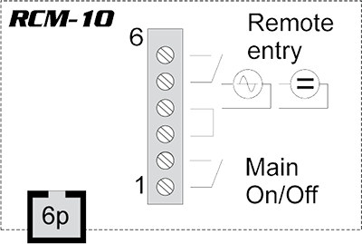 RCM-10 aansluitvoorbeeld